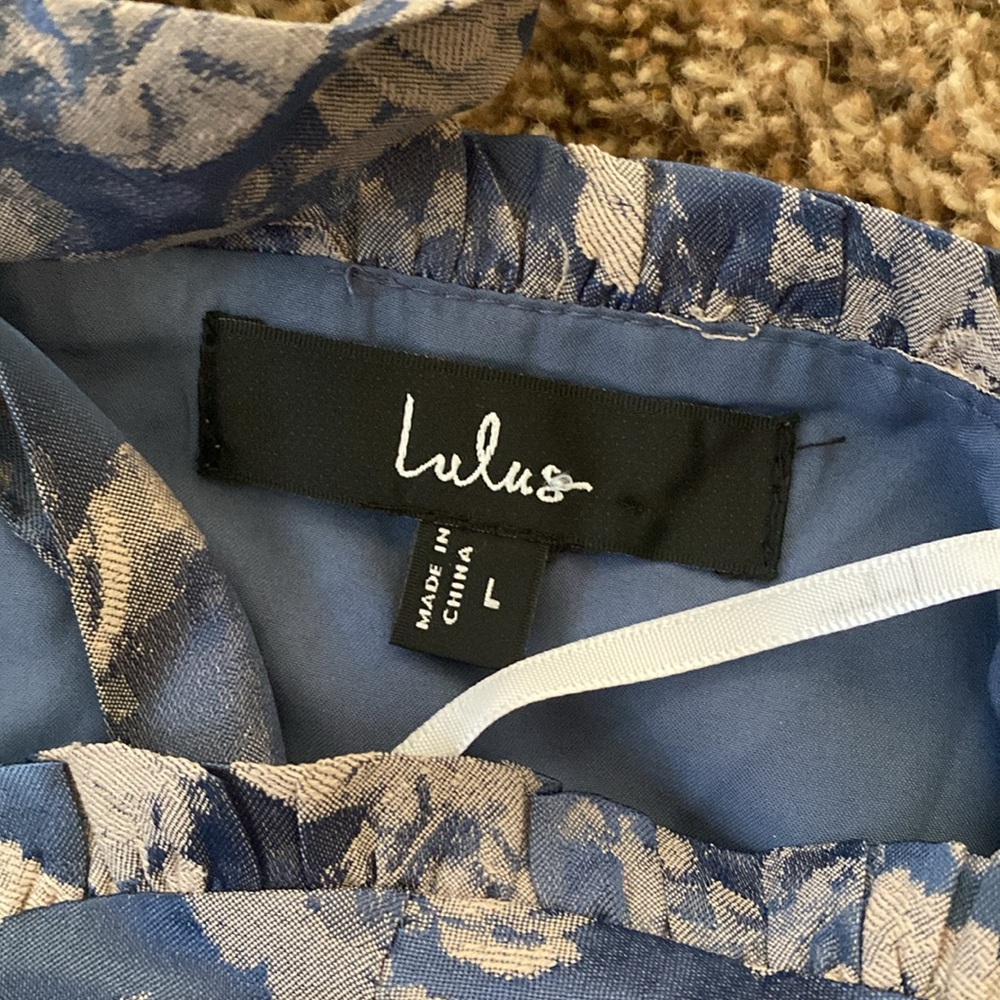 Lulu's | NWT Blue and White Sweetheart Midi Sundress - Picture 6 of 11